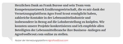 Testimonial zu Agro Food Scout