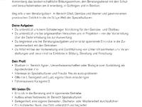 Praktikantin / Praktikant Beratung Obst Gemüse Beeren 80 - 100 %